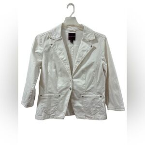 Gloria Vanderbilt Off-White Women's Blazer